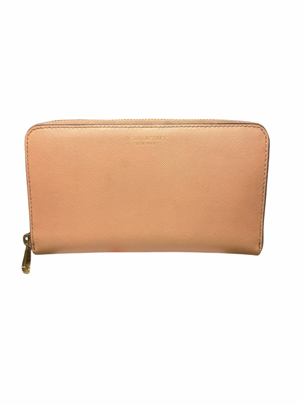 Henri Bendel West 57th Zip Around Wallet in Peach Leather